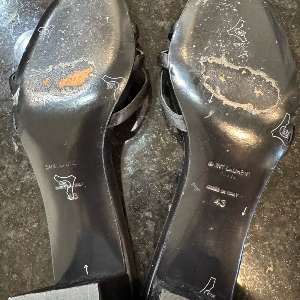 Saint Laurent Black Rhinestone Heels - Picture 3 of 10